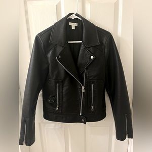 TOPSHOP Faux Leather Moto Jacket